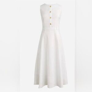 J.Crew Sleeveless midi dress in stretch linen blend NWT Size 20 Plus Xxl Easter